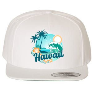 Hawaii Tropical Beach Palm Trees Wool Snapback Cap