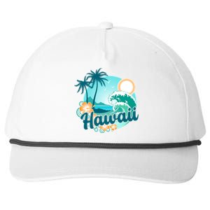 Hawaii Tropical Beach Palm Trees Snapback Five-Panel Rope Hat