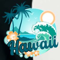 Hawaii Tropical Beach Palm Trees Infant Baby Jersey Bodysuit