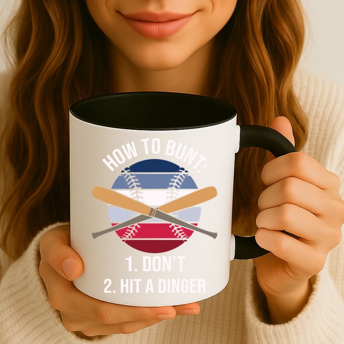 How To Bunt, Hit A Dinger Funny Baseball Gift For Player Sport Team Mug