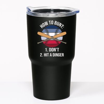 How To Bunt, Hit A Dinger Funny Baseball Gift For Player Sport Team Tumbler