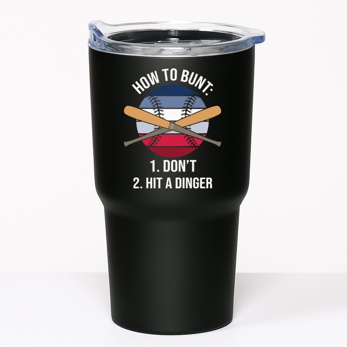 How To Bunt, Hit A Dinger Funny Baseball Gift For Player Sport Team Tumbler