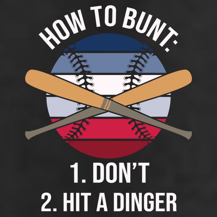 How To Bunt, Hit A Dinger Funny Baseball Gift For Player Sport Team 25L Jumbo Tote