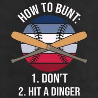 How To Bunt, Hit A Dinger Funny Baseball Gift For Player Sport Team Hat