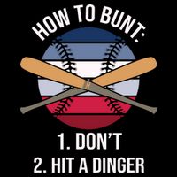 How To Bunt, Hit A Dinger Funny Baseball Gift For Player Sport Team Visor