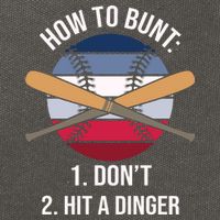 How To Bunt, Hit A Dinger Funny Baseball Gift For Player Sport Team Cotton Canvas Backpack
