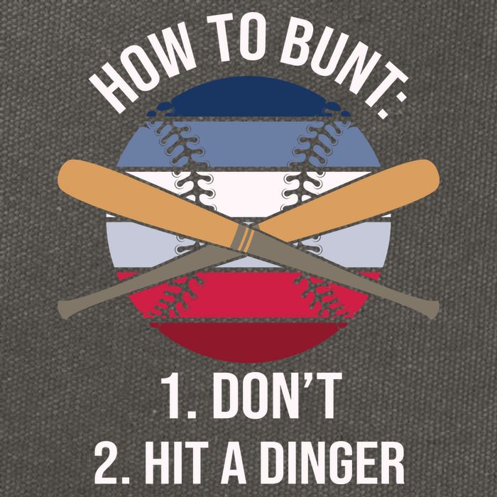 How To Bunt, Hit A Dinger Funny Baseball Gift For Player Sport Team Cotton Canvas Backpack