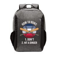 How To Bunt, Hit A Dinger Funny Baseball Gift For Player Sport Team Vector Backpack