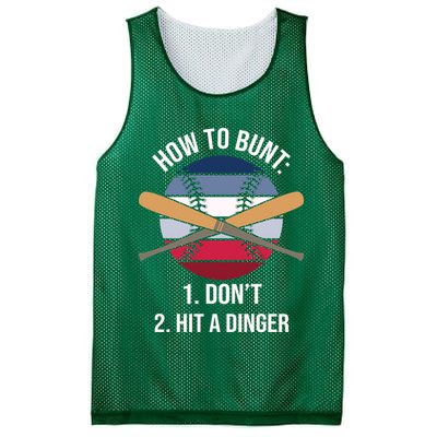 How To Bunt, Hit A Dinger Funny Baseball Gift For Player Sport Team Mesh Reversible Basketball Jersey Tank