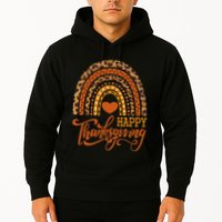 Happy Thanksgiving Boho Rainbow Leopard Fall Autumn Hoodie