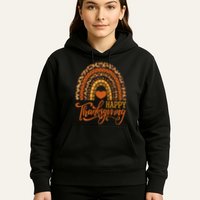 Happy Thanksgiving Boho Rainbow Leopard Fall Autumn Hoodie