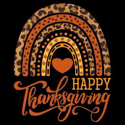 Happy Thanksgiving Boho Rainbow Leopard Fall Autumn T-Shirt