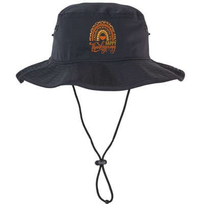 Happy Thanksgiving Boho Rainbow Leopard Fall Autumn Bucket Hat