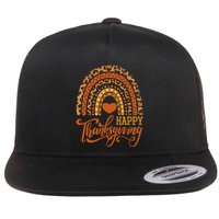 Happy Thanksgiving Boho Rainbow Leopard Fall Autumn Flatbill Hat