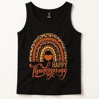 Happy Thanksgiving Boho Rainbow Leopard Fall Autumn Tank Top