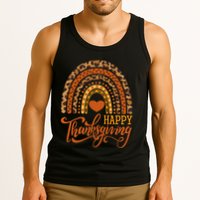 Happy Thanksgiving Boho Rainbow Leopard Fall Autumn Tank Top
