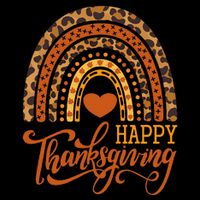 Happy Thanksgiving Boho Rainbow Leopard Fall Autumn Visor