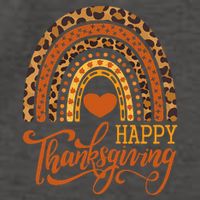 Happy Thanksgiving Boho Rainbow Leopard Fall Autumn Vector Backpack