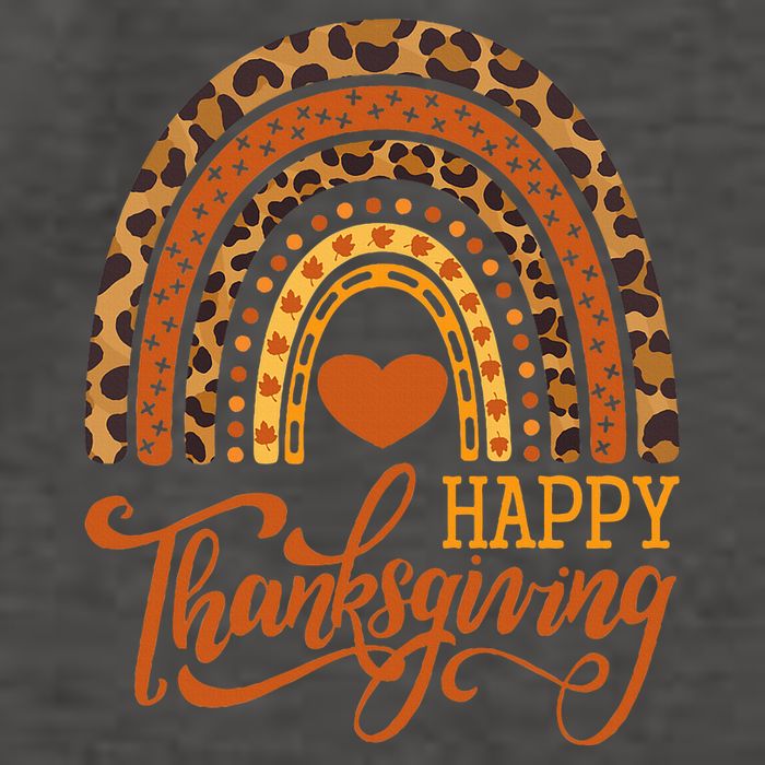 Happy Thanksgiving Boho Rainbow Leopard Fall Autumn Vector Backpack