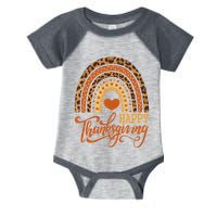Happy Thanksgiving Boho Rainbow Leopard Fall Autumn Infant Baby Jersey Bodysuit