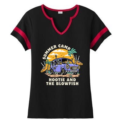 Hootie & The Blowfish Summer Camp 2024 Camping With Trucks Ladies Halftime Notch Neck Tee