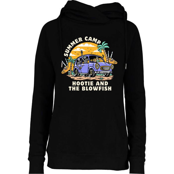 Hootie & The Blowfish Summer Camp 2024 Camping With Trucks Womens Funnel Neck Pullover Hood