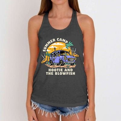 Hootie & The Blowfish Summer Camp 2024 Camping With Trucks Women's Knotted Racerback Tank