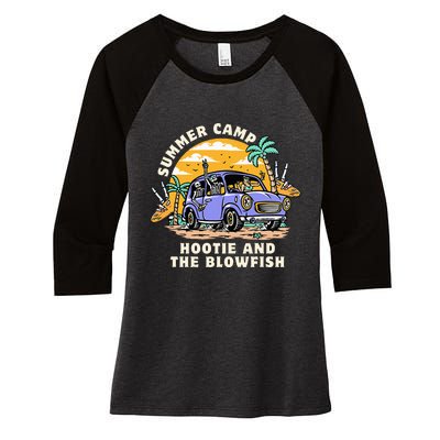 Hootie & The Blowfish Summer Camp 2024 Camping With Trucks Women's Tri-Blend 3/4-Sleeve Raglan Shirt