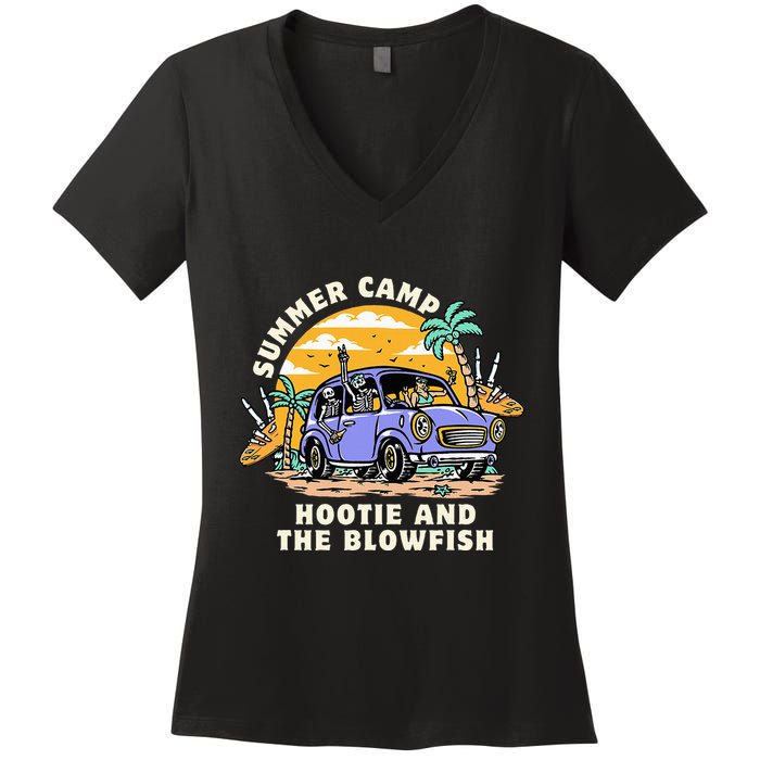 Hootie & The Blowfish Summer Camp 2024 Camping With Trucks Women's V-Neck T-Shirt