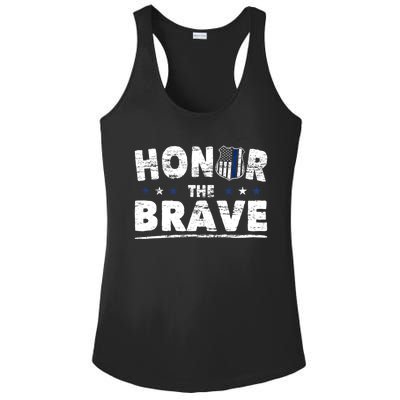 Honor The Brave For Cops Police Officer And Police Gift Ladies PosiCharge Competitor Racerback Tank