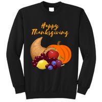 Happy Thanksgiving Cornucopia Design Sweatshirt