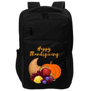 Happy Thanksgiving Cornucopia Design Impact Tech Backpack