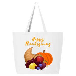 Happy Thanksgiving Cornucopia Design 25L Jumbo Tote