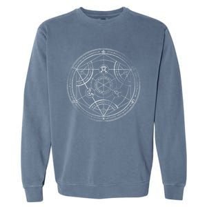 Human Transmutation Circle Chalk Garment-Dyed Sweatshirt