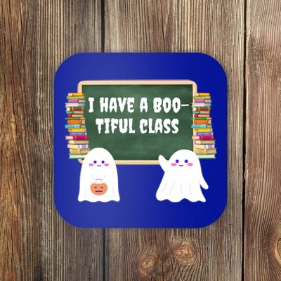 Halloween Teacher Cute Ghost I Have A BooTiful Class Gift Coaster