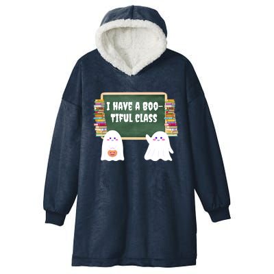 Halloween Teacher Cute Ghost I Have A BooTiful Class Gift Hooded Wearable Blanket