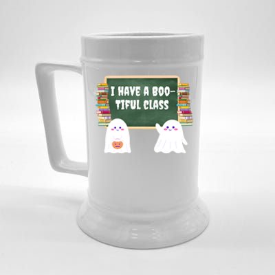 Halloween Teacher Cute Ghost I Have A BooTiful Class Gift Beer Stein