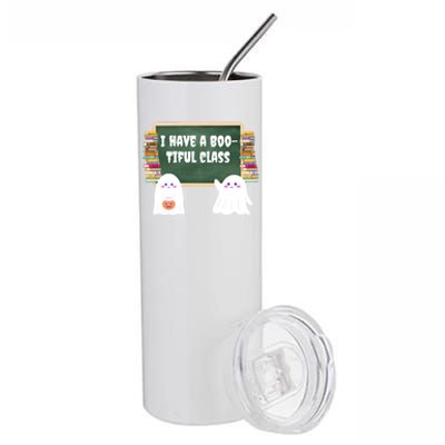 Halloween Teacher Cute Ghost I Have A BooTiful Class Gift Stainless Steel Tumbler