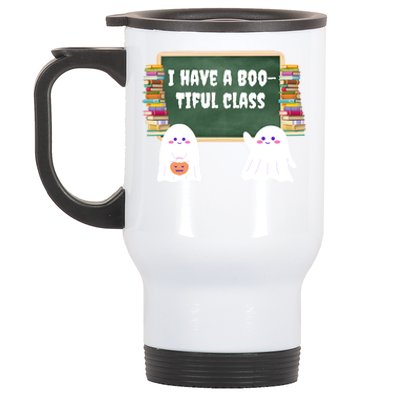 Halloween Teacher Cute Ghost I Have A BooTiful Class Gift Stainless Steel Travel Mug