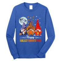 Halloween Thanksgiving Christmas Happy Hallothanksmas Gnomes Funny Gift Long Sleeve Shirt