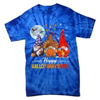 Halloween Thanksgiving Christmas Happy Hallothanksmas Gnomes Funny Gift Tie-Dye T-Shirt