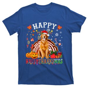 Halloween Thanksgiving Christmas Golden Retriever Xmas Gift T-Shirt