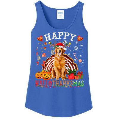 Halloween Thanksgiving Christmas Golden Retriever Xmas Gift Ladies Essential Tank