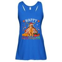 Halloween Thanksgiving Christmas Golden Retriever Xmas Gift Ladies Essential Flowy Tank