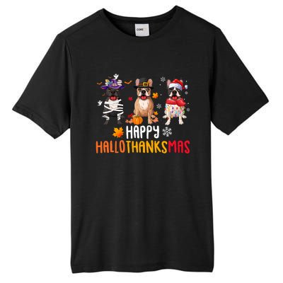 Halloween Thanksgiving Christmas Funny French Bulldog Dogs Tall Fusion ChromaSoft Performance T-Shirt