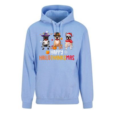 Halloween Thanksgiving Christmas Funny French Bulldog Dogs Unisex Surf Hoodie