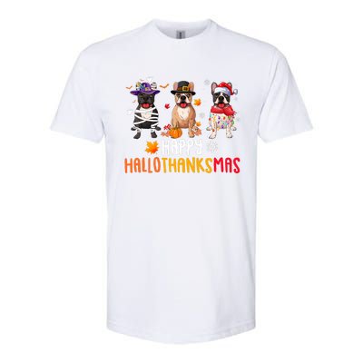 Halloween Thanksgiving Christmas Funny French Bulldog Dogs Softstyle CVC T-Shirt