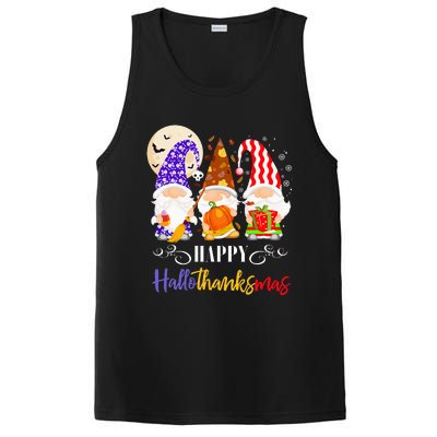 Halloween Thanksgiving Christmas Gnome Happy Hallothanksmas PosiCharge Competitor Tank