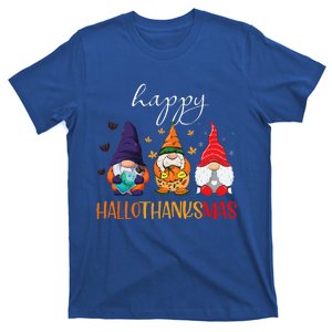 Halloween Thanksgiving Christmas Gnomes Happy Hallothanksmas T-Shirt