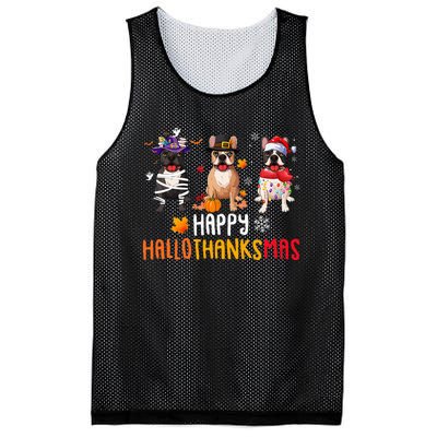 Halloween Thanksgiving Christmas Funny French Bulldog Dogs Mesh Reversible Basketball Jersey Tank